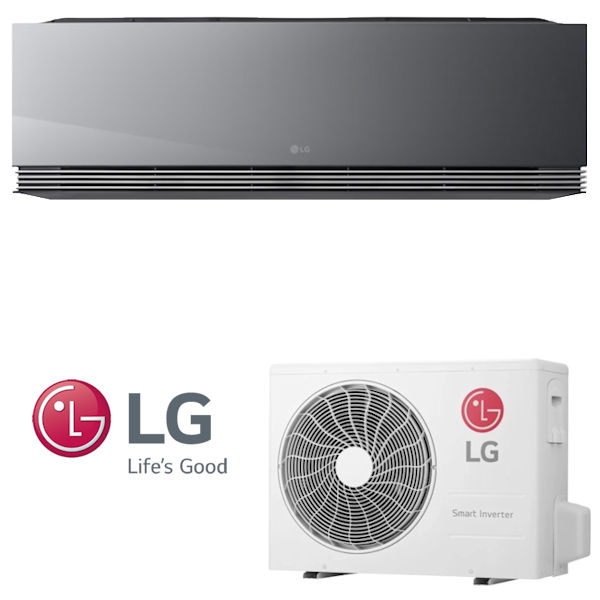 Klimatyzator ścienny LG Dualcool Al Mirror Soft Air 3.5 kW z montażem do 4mb